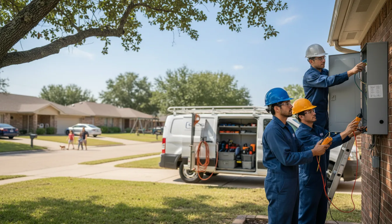 Certified electrician providing emergency electrical services in Encinal, TX